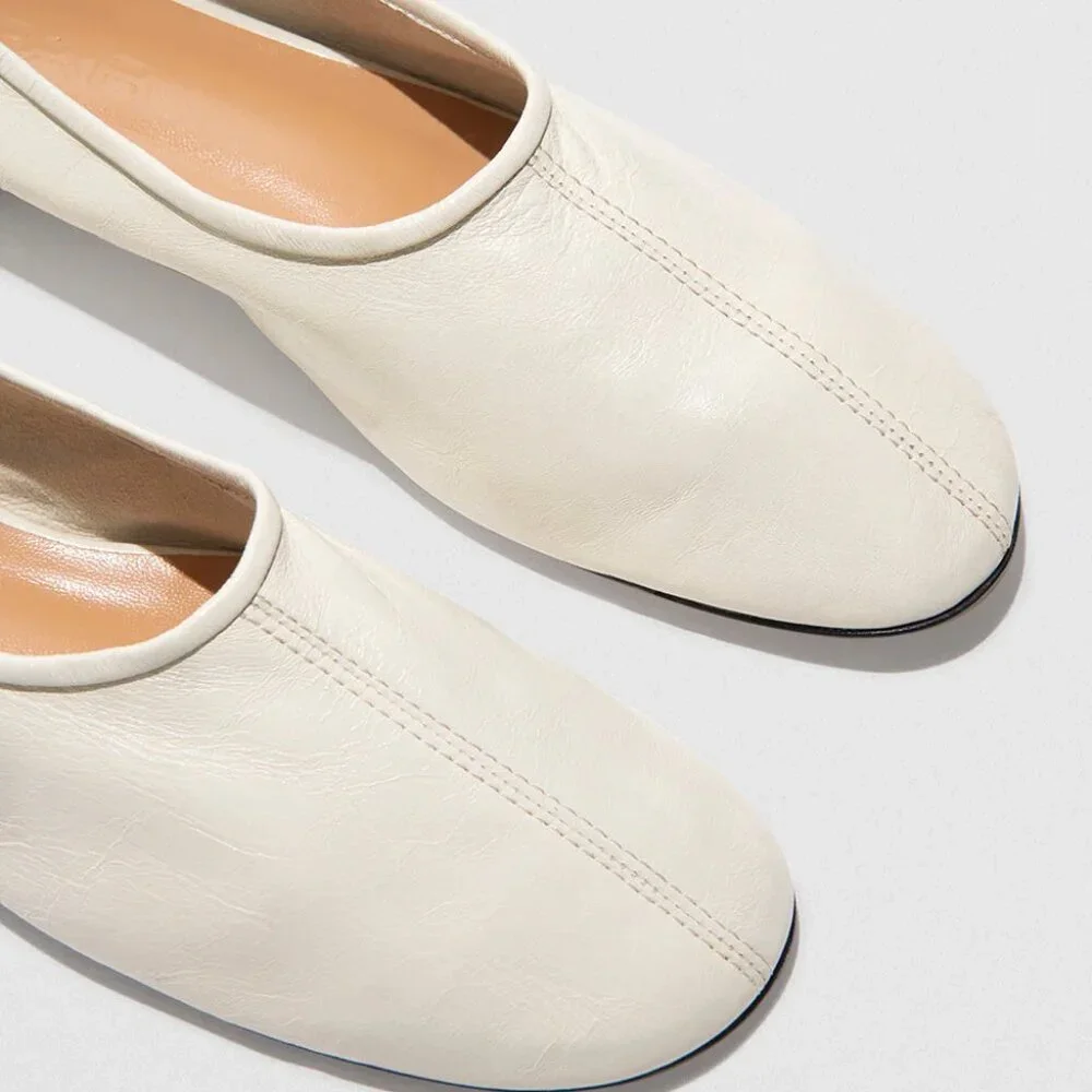 Brand New By Far Prudence Flats Limewash Creased Sz 40 - Picture 11 of 11